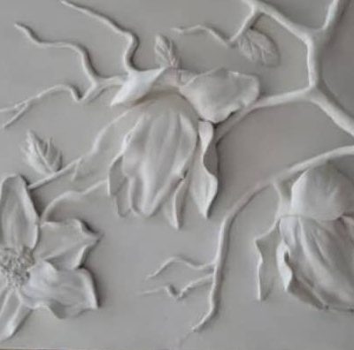 آموزش گچبری مدرن گل و بوته