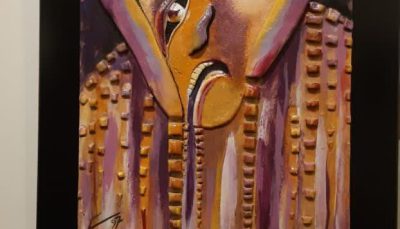 تابلو چهره غمگین با خمیر سرامیکی