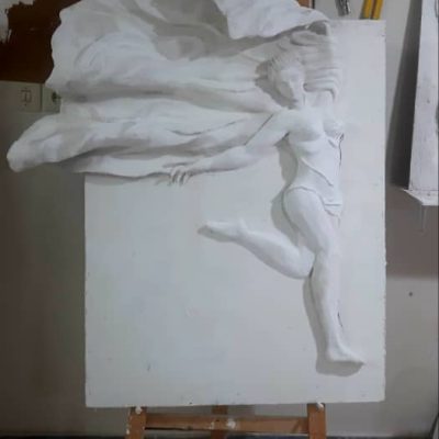 تابلو گچبری مدرن هنرآموز نقش برجسنه کار با گچ